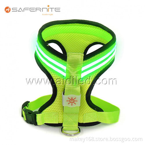 Mesh Illuminated Light-Up Flashing Led Dog Vest Harness